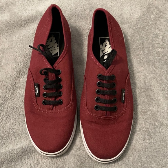 Vans Shoes - Burgundy and white vans